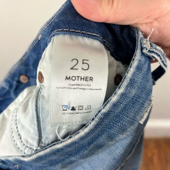 MOTHER Looker Ankle Fray Jeans Birds of Paradise Size 25 GUC D97 - Picture 7 of 8